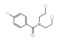 Benzamide,N,N-bis(2-chloroethyl)-4-fluoro- Structure