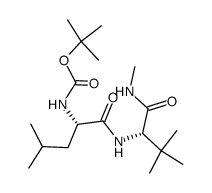 tert-butyl ((S)-1-(((S)-3,3-dimethyl-1-(methylamino)-1-oxobutan-2-yl)amino)-4-methyl-1-oxopentan-2-yl)carbamate结构式
