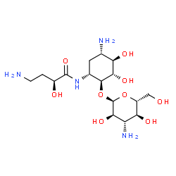 6-O-Des(6-Amino-α-D-gluocopyranosyl) Amikacin Structure