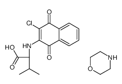 L-Valine, N-(3-chloro-1,4-dihydro-1,4-dioxo-2-naphthalenyl)-, compd. w ith morpholine (1:1) Structure