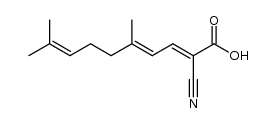 2-cyano-5,9-dimethyl-deca-2,4,8-trienoic acid结构式