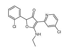 3(2H)-Furanone,2-(2-chlorophenyl)-4-(4-chloro-2-pyridinyl)-5-(ethylamino)- Structure