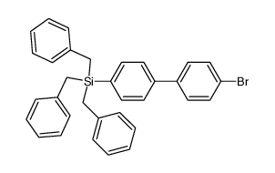 Tribenzyl-[4-brom-biphenylyl]-silan结构式