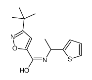 3-tert-butyl-N-(1-thiophen-2-ylethyl)-1,2-oxazole-5-carboxamide Structure