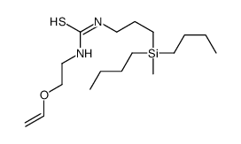 1-[3-[dibutyl(methyl)silyl]propyl]-3-(2-ethenoxyethyl)thiourea Structure