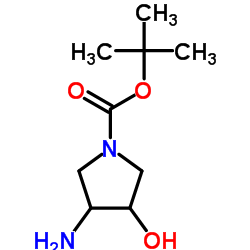 TERT-BUTYL 3-AMINO-4-HYDROXYPYRROLIDINE-1-CARBOXYLATE Structure