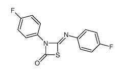 3-(4-fluorophenyl)-4-(4-fluorophenyl)imino-1,3-thiazetidin-2-one Structure