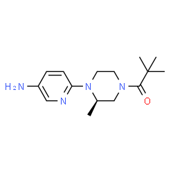 (R)-1-(4-(5-aminopyridin-2-yl)-3-methylpiperazin-1-yl)-2,2-dimethylpropan-1-one Structure