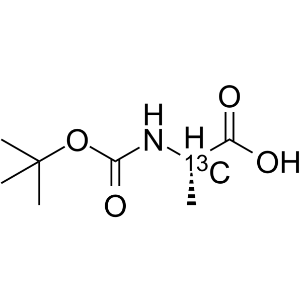 Boc-L-Ala-OH-2-13C结构式