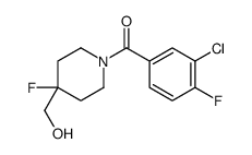 (3-Chloro-4-fluorophenyl)[4-fluoro-4-(hydroxymethyl)-1-piperidinyl]methanone Structure