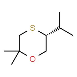 1,4-Oxathiane,2,2-dimethyl-5-(1-methylethyl)-,(5R)-(9CI) Structure