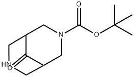 9-Oxo-3,7-diaza-bicyclo[3.3.1]nonane-3-carboxylic acid tert-butyl ester Structure