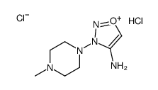 3-(4-methylpiperazin-1-yl)oxadiazol-3-ium-4-amine,chloride,hydrochloride结构式