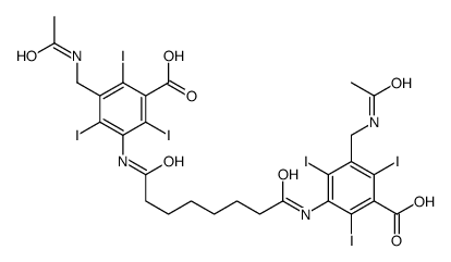 3-(acetamidomethyl)-5-[[8-[3-(acetamidomethyl)-5-carboxy-2,4,6-triiodoanilino]-8-oxooctanoyl]amino]-2,4,6-triiodobenzoic acid结构式