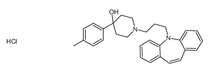 1-(3-benzo[b][1]benzazepin-11-ylpropyl)-4-(4-methylphenyl)piperidin-4-ol,hydrochloride Structure