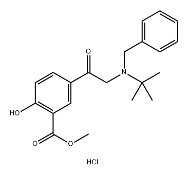 Methyl5-[2-[benzyl(tert-butyl)amino]acetyl]-2-hydroxybenzoate hydrochloride结构式