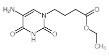 1(2H)-Pyrimidinebutanoicacid, 5-amino-3,4-dihydro-2,4-dioxo-, ethyl ester结构式