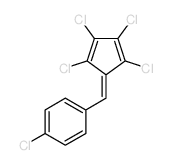Benzene,1-chloro-4-[(2,3,4,5-tetrachloro-2,4-cyclopentadien-1-ylidene)methyl]- Structure