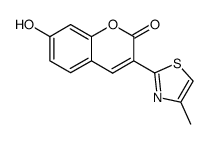 3-(4-methyl-1,3-thiazol-2-yl)-7-hydroxycoumarin结构式