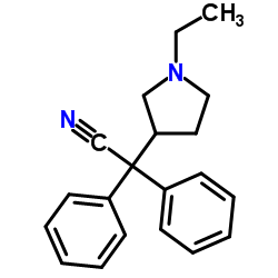 (1-Ethyl-3-pyrrolidinyl)(diphenyl)acetonitrile Structure