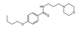 p-Butoxy-N-(3-morpholinopropyl)thiobenzamide Structure