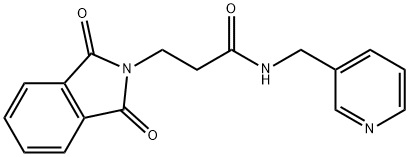 3-(1,3-dioxoisoindol-2-yl)-N-(pyridin-3-ylmethyl)propanamide结构式