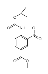 methyl 4-[(tert-butoxy)carbonylamino]-3-nitrobenzoate Structure