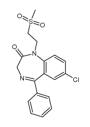 7-chloro-1-(2-methanesulfonyl-ethyl)-5-phenyl-1,3-dihydro-benzo[e][1,4]diazepin-2-one结构式