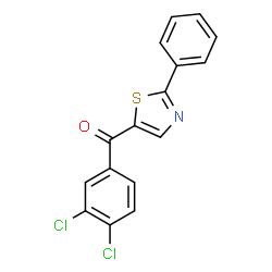 (3,4-DICHLOROPHENYL)(2-PHENYL-1,3-THIAZOL-5-YL)METHANONE结构式