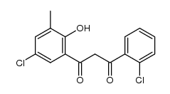 1-(5-chloro-2-hydroxy-3-methylphenyl)-3-(2-chlorophenyl)propane-1,3-dione结构式