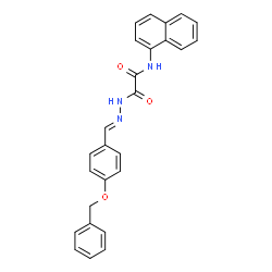 2-{2-[4-(benzyloxy)benzylidene]hydrazino}-N-(1-naphthyl)-2-oxoacetamide Structure