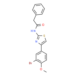 N-[4-(3-Bromo-4-methoxyphenyl)-1,3-thiazol-2-yl]-2-phenylacetamide structure