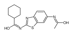 N-(6-acetamido-1,3-benzothiazol-2-yl)cyclohexanecarboxamide结构式