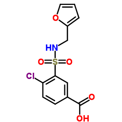 4-CHLORO-3-[(FURAN-2-YLMETHYL)-SULFAMOYL]-BENZOIC ACID结构式