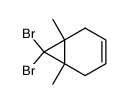 7,7-dibromo-1,6-dimethylbicyclo(4.1.0)hept-3-ene结构式