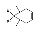 7,7-dibromo-1,6-dimethylbicyclo(4.1.0)hept-3-ene Structure