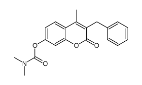 3-benzyl-4-methyl-2-oxo-2H-chromen-7-yl dimethylcarbamate结构式