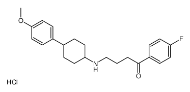 [4-(4-fluorophenyl)-4-oxobutyl]-[4-(4-methoxyphenyl)cyclohexyl]azanium,chloride Structure