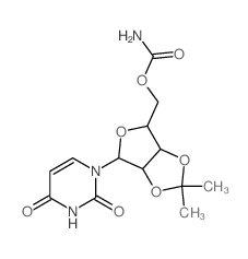 [4-(2,4-dioxopyrimidin-1-yl)-2,2-dimethyl-3a,4,6,6a-tetrahydrofuro[3,4-d][1,3]dioxol-6-yl]methyl carbamate Structure