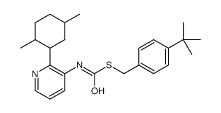 S-[(4-tert-butylphenyl)methyl] N-[2-(2,5-dimethylcyclohexyl)pyridin-3-yl]carbamothioate Structure