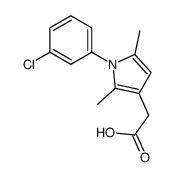 2-[1-(3-chlorophenyl)-2,5-dimethylpyrrol-3-yl]acetic acid Structure