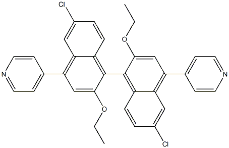 4,4'-[(1R)-6,6'-Dichloro-2,2'-diethoxy[1,1'-binaphthalene]-4,4'-diyl]bispyridine Structure