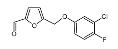 5-(3-chloro-4-fluoro-phenoxymethyl)-furan-2-carbaldehyde结构式