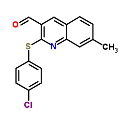 2-[(4-Chlorophenyl)sulfanyl]-7-methyl-3-quinolinecarbaldehyde Structure