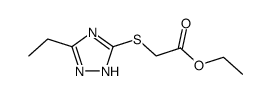 (5-Ethyl-2H-[1,2,4]triazol-3-ylsulfanyl)-acetic acid ethyl ester Structure