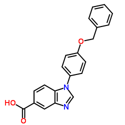1-[4-(Benzyloxy)phenyl]-1H-benzimidazole-5-carboxylic acid Structure