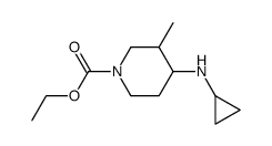 1-carbethoxy-4-cyclopropylamino-3-methylpiperidine结构式