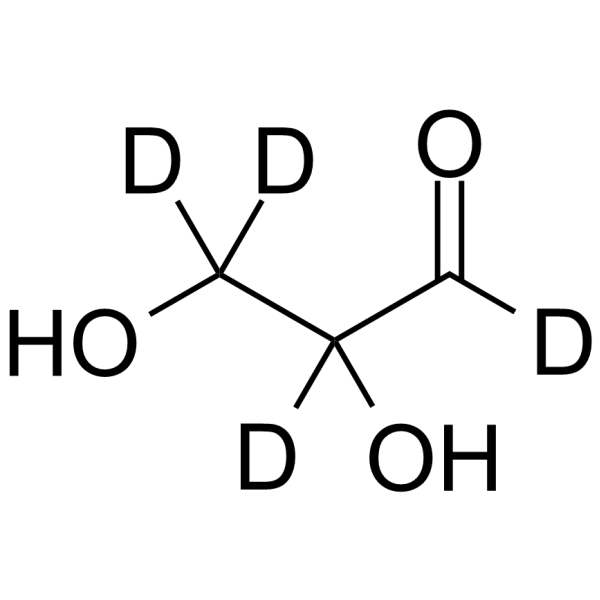 DL-Glyceraldehyde-d4结构式