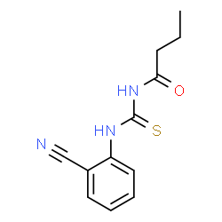 N-{[(2-cyanophenyl)amino]carbonothioyl}butanamide结构式