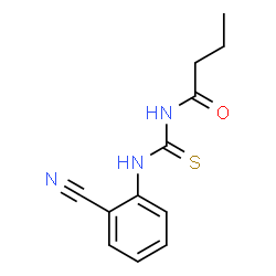 N-{[(2-cyanophenyl)amino]carbonothioyl}butanamide structure